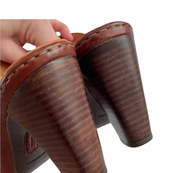 Born Leather Woven Heeled Sandals - Picture 2 of 11